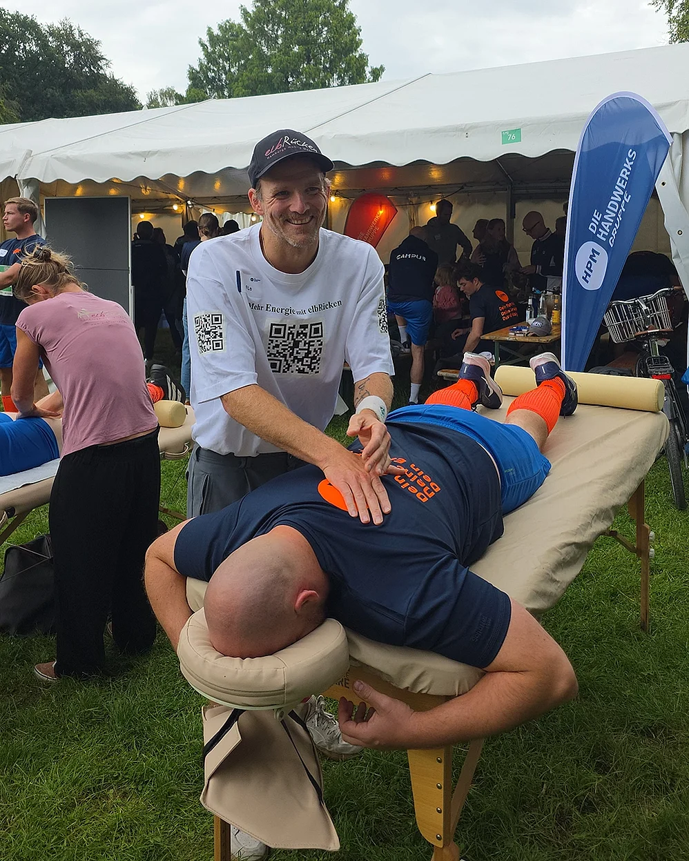 Massage nach dem Staffellauf