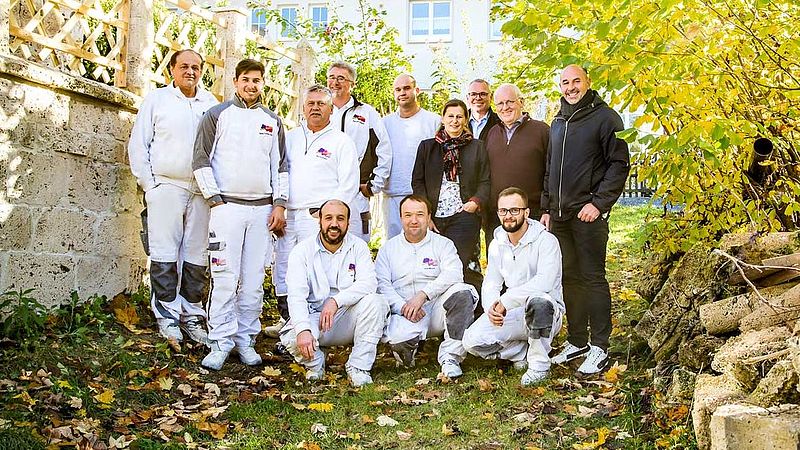 Team-Foto des Malerbetriebs Kazmeier in Lichtenstein